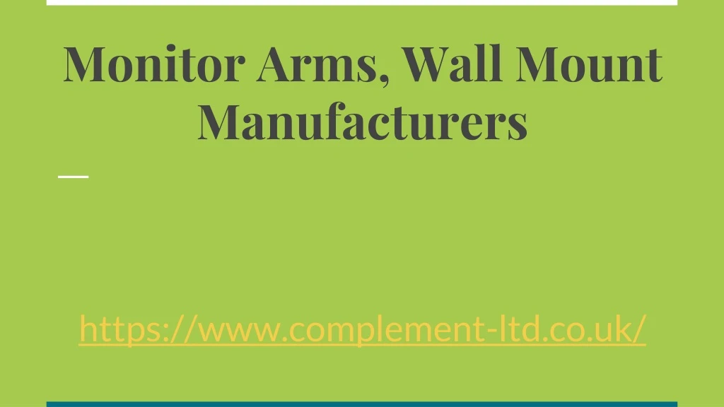 monitor arms wall mount manufacturers
