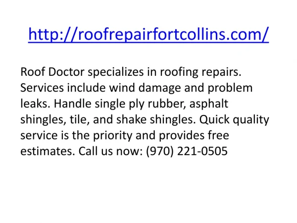 Commercial Roofing Fort Collins CO