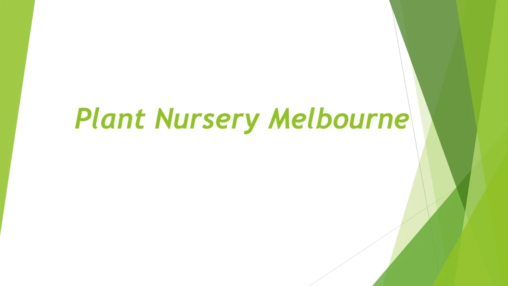 plant nursery melbourne