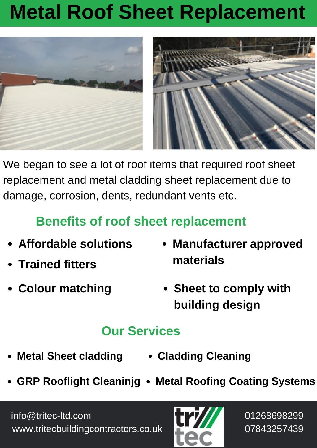 metal roof sheet replacement