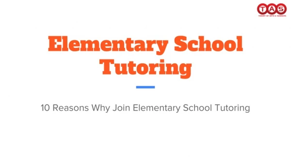 Elementary School Tutoring - TAS Learning Center - TASNewYork