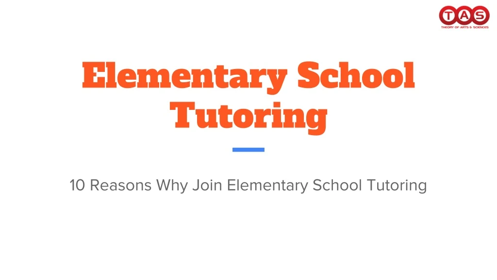 elementary school tutoring