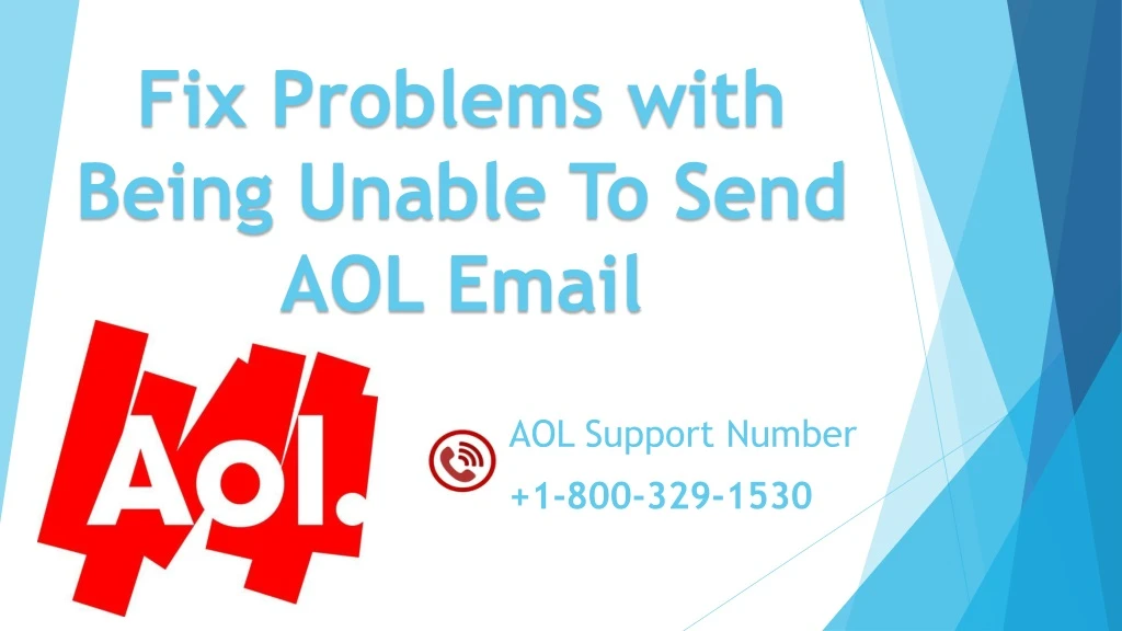 fix problems with being u nable t o send aol e mail
