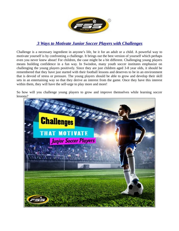 3 Ways to Motivate Junior Soccer Players with Challenges
