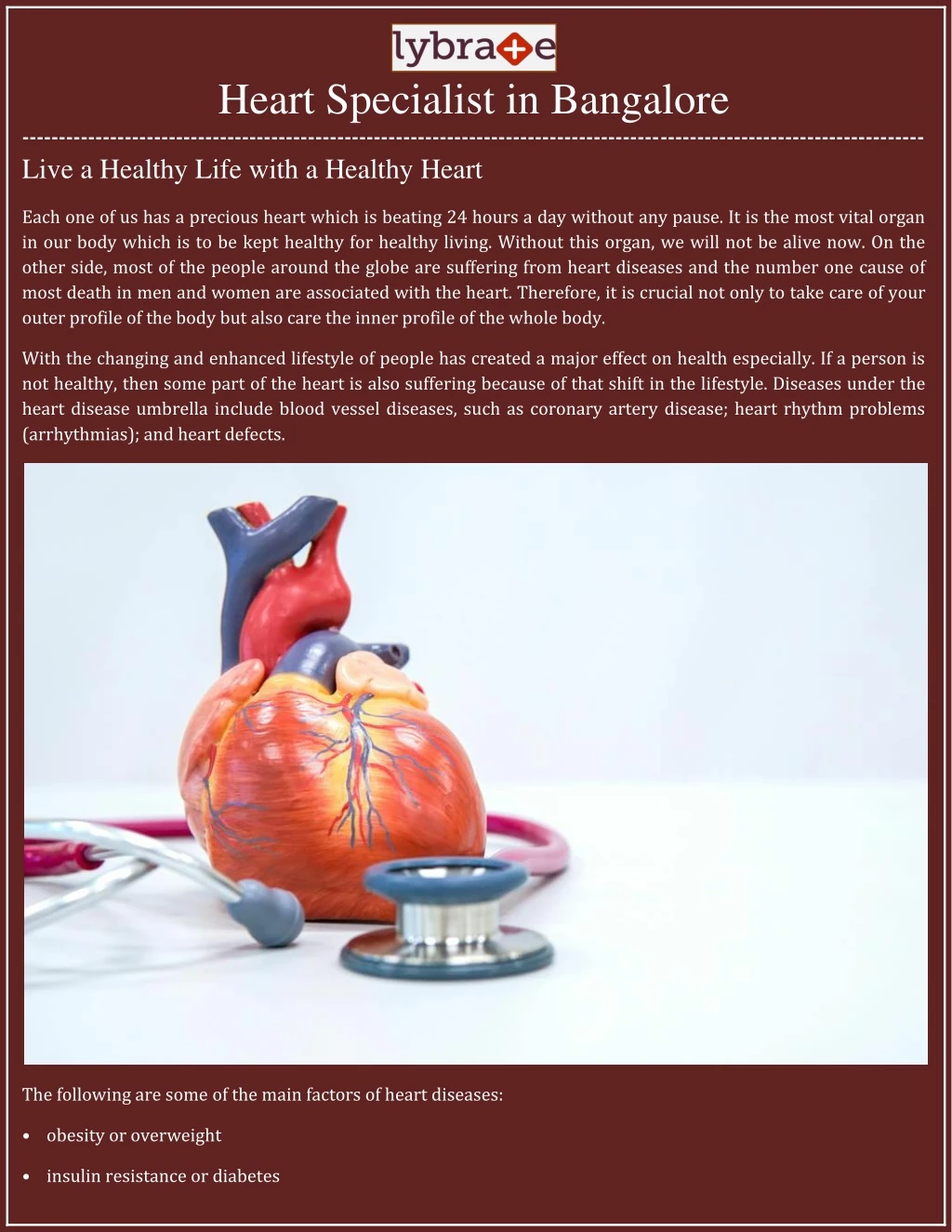 heart specialist in bangalore live a healthy life
