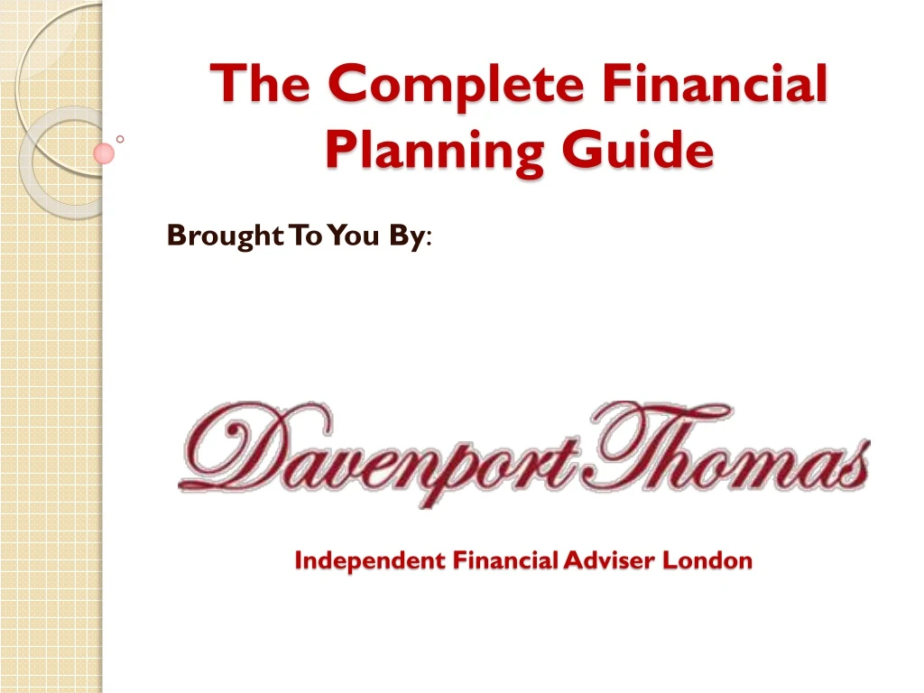 the complete financial planning guide
