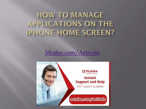 How To Manage Applications On The iPhone Home Screen?