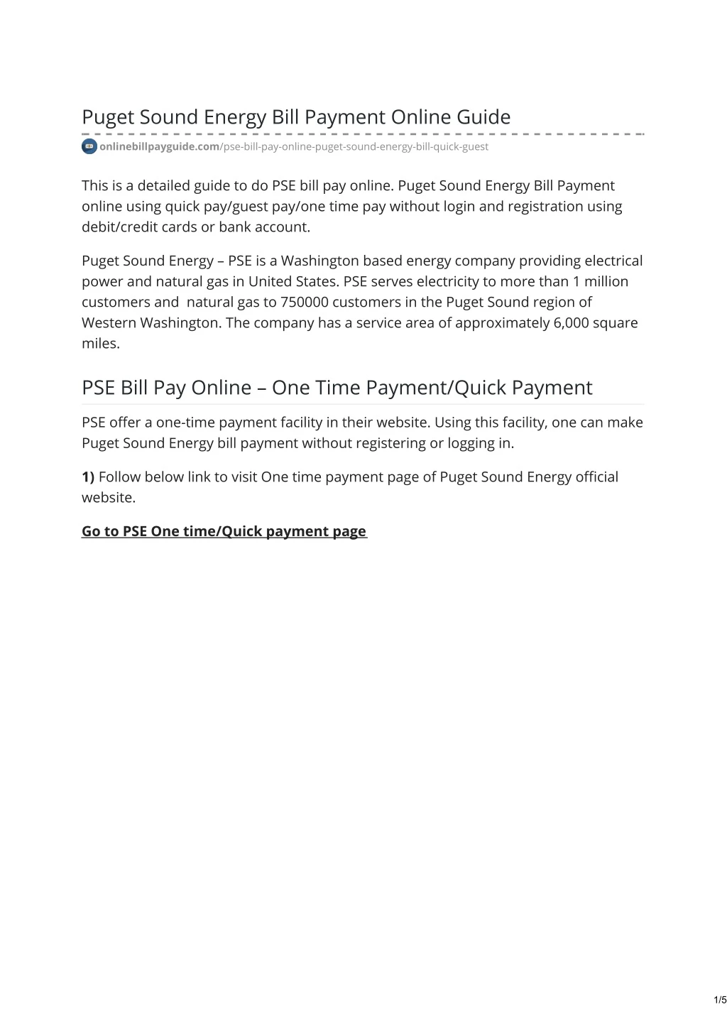 puget sound energy bill payment online guide