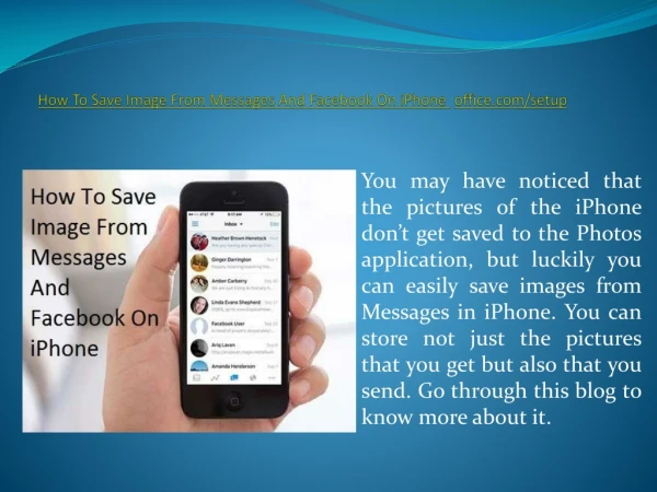 How To Save Image From Messages And Facebook On iPhone