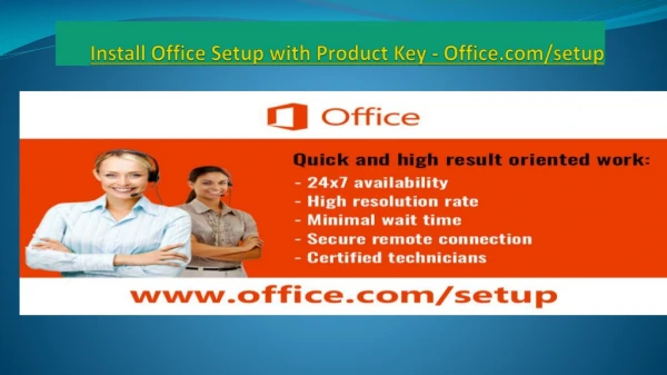 Install Office Setup with Product Key - Office.com/setup