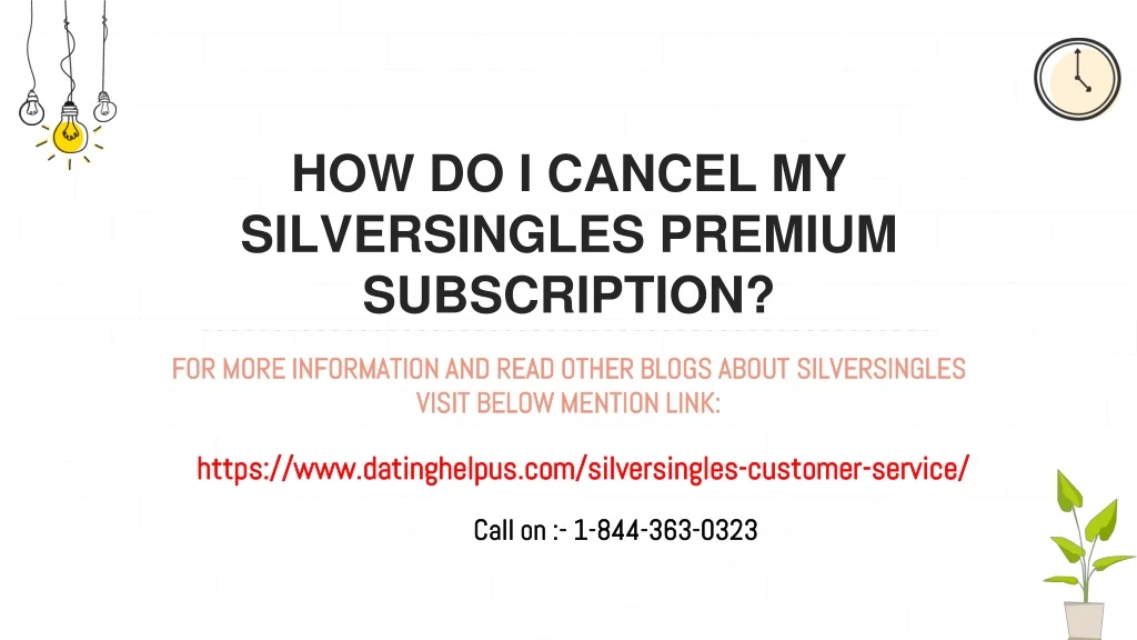 how do i cancel my silversingles premium subscription