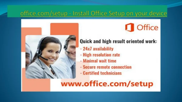 office.com/setup - Install Office Setup on your device