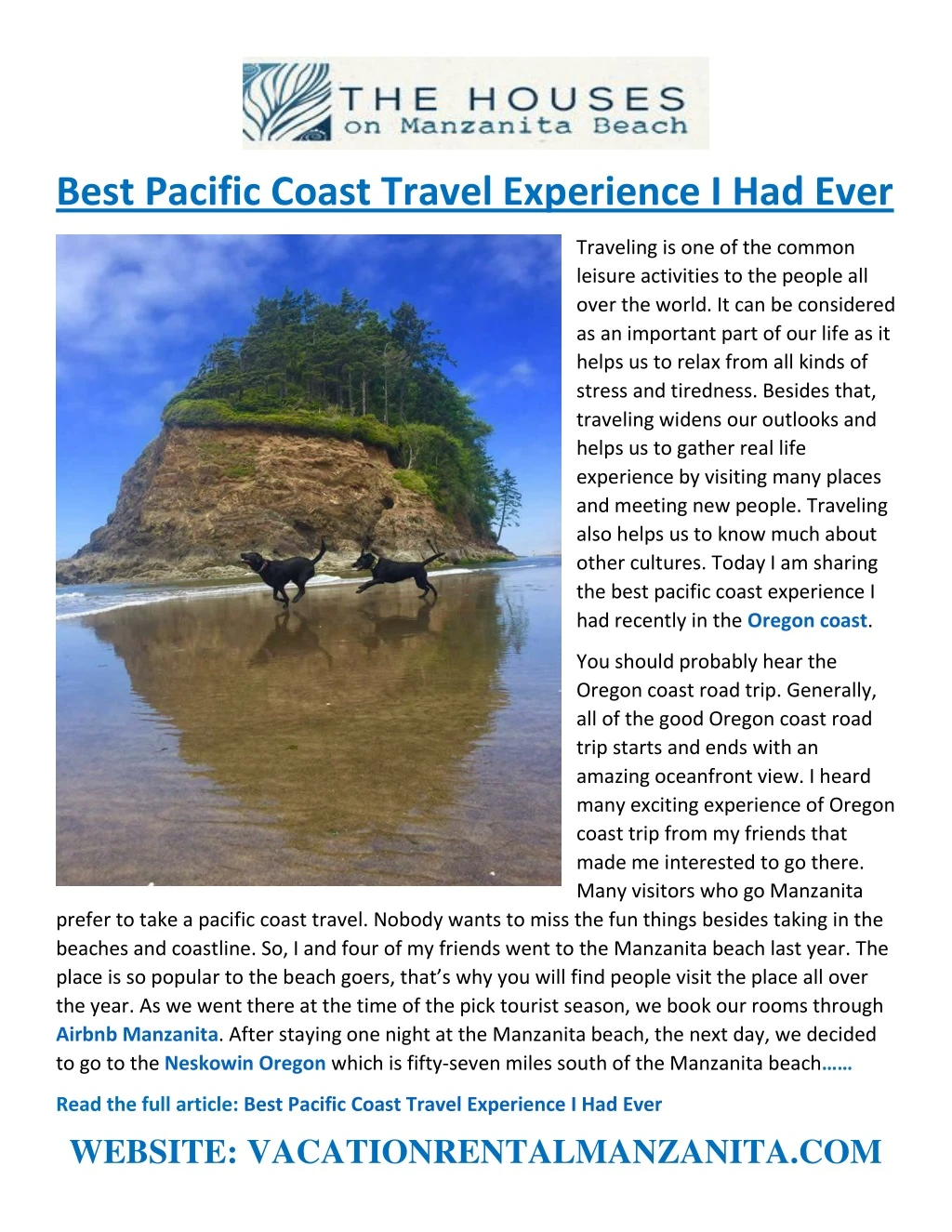 best pacific coast travel experience i had ever