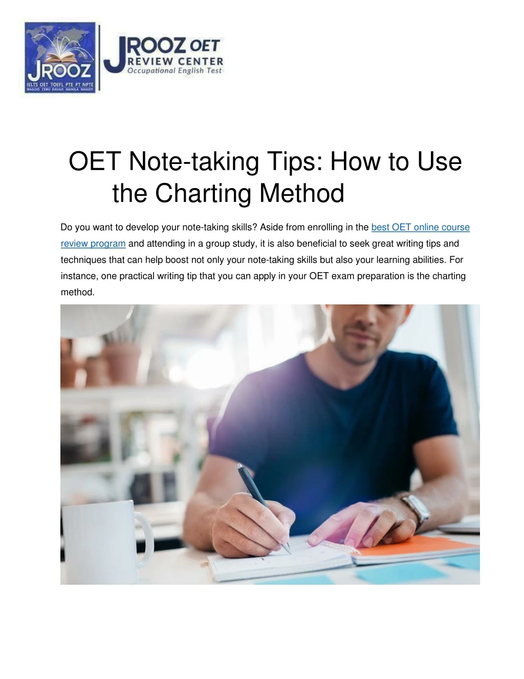 oet note taking tips how to use the charting