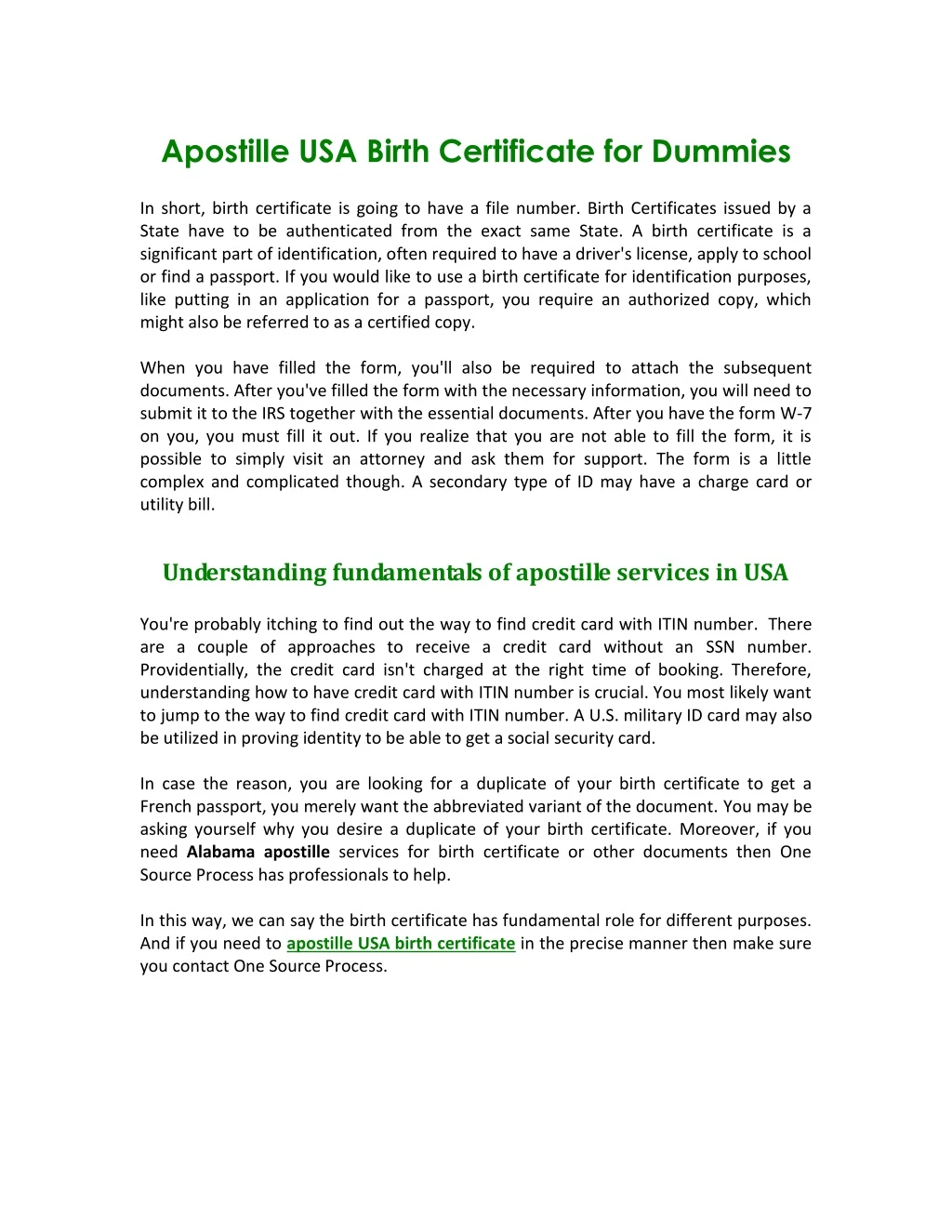 apostille usa birth certificate for dummies