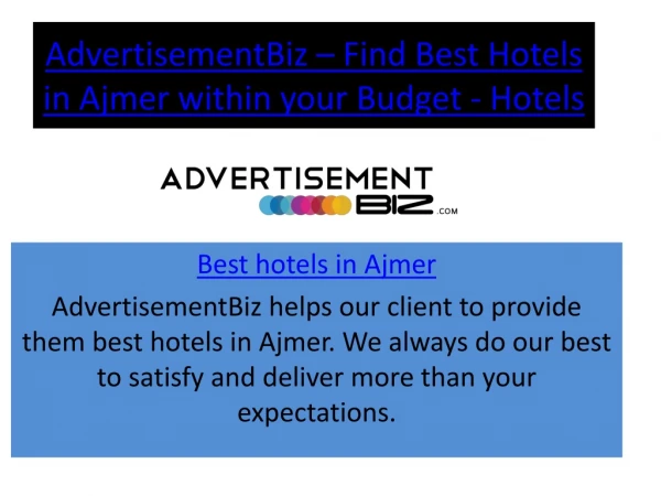 best hotels in Ajmer