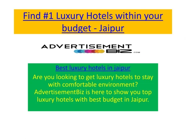 best luxury hotels in jaipur