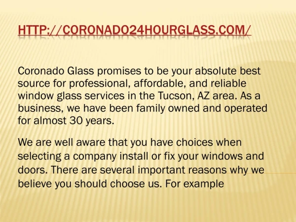 Emergency Commercial Glass Repair Tucson AZ