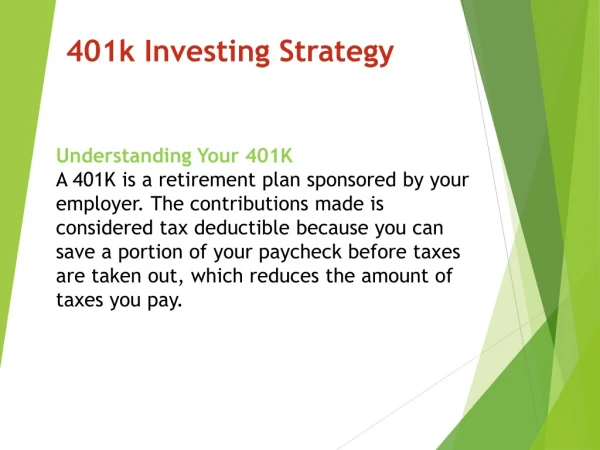 401k Investing Strategy