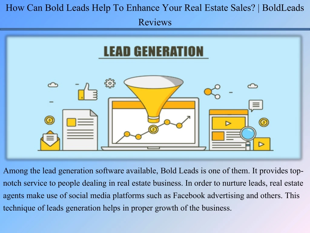 how can bold leads help to enhance your real