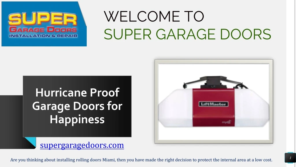 welcome to super garage doors