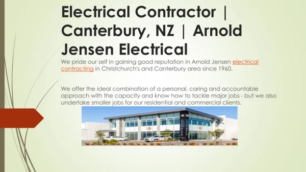 Canterbury’s Leading Residential & Commercial Electrical Contractor
