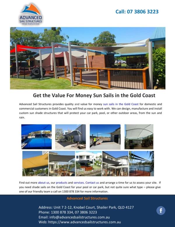 Get the Value For Money Sun Sails in the Gold Coast