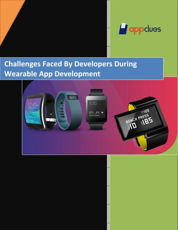Challenges Faced By Developers During Wearable App Development