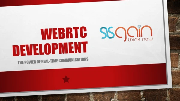 Webrtc application development
