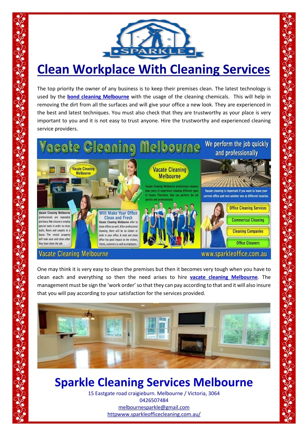 clean workplace with cleaning services