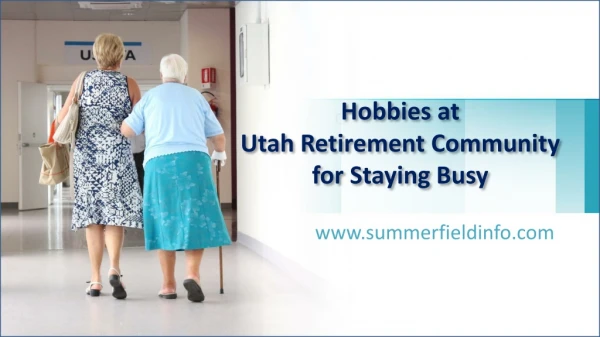 Hobbies at Utah Retirement Community for Staying Busy