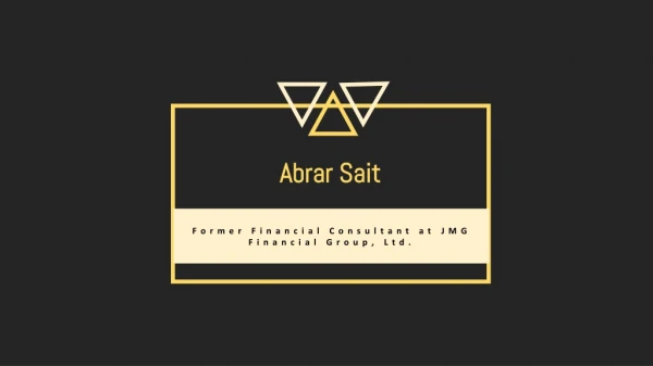 Abrar Sait - Experienced Professional