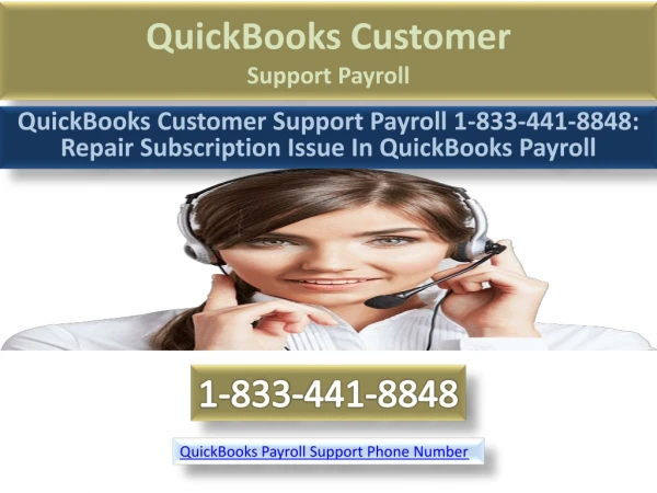 QuickBooks Customer Support Payroll 1-833-441-8848