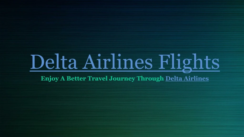 delta airlines flights