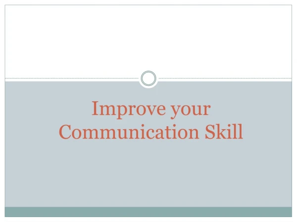 Improve Your Communication Skill