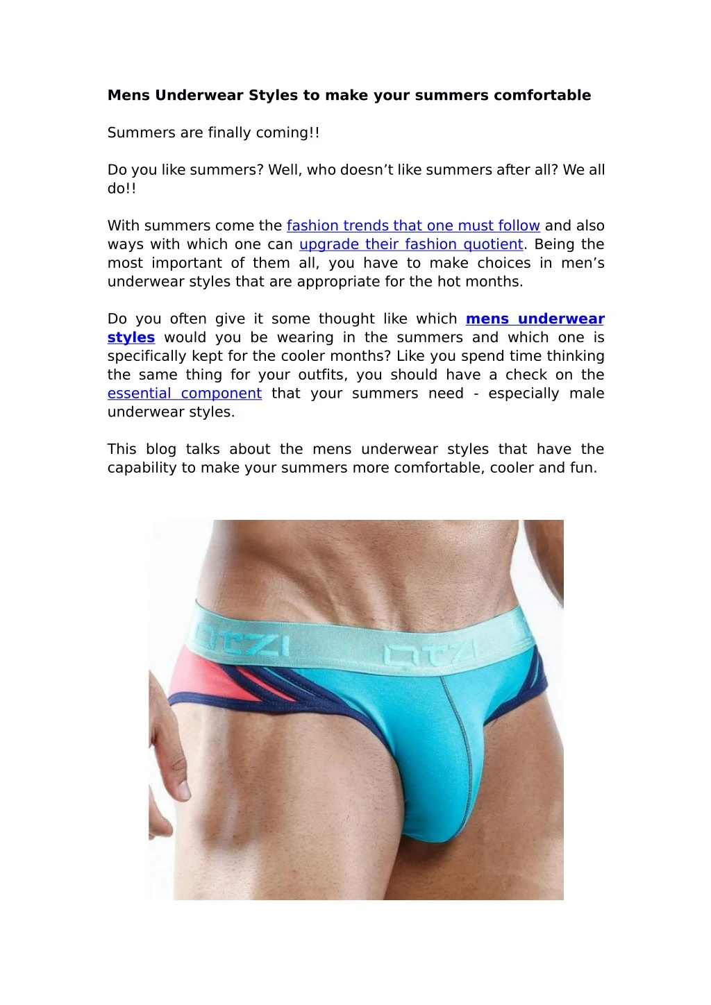 mens underwear styles to make your summers