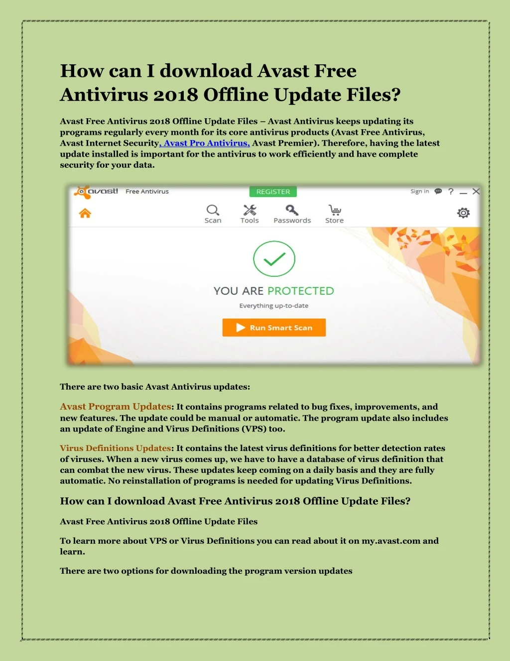 how can i download avast free antivirus 2018
