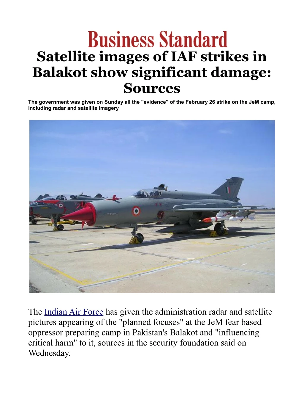 satellite images of iaf strikes in balakot show