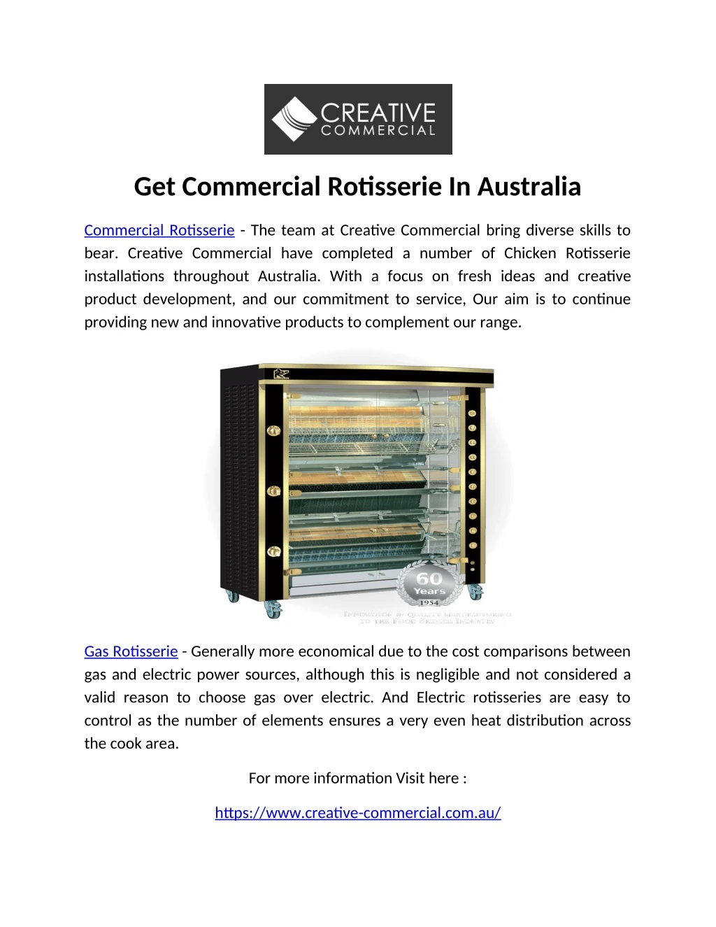 get commercial rotisserie in australia