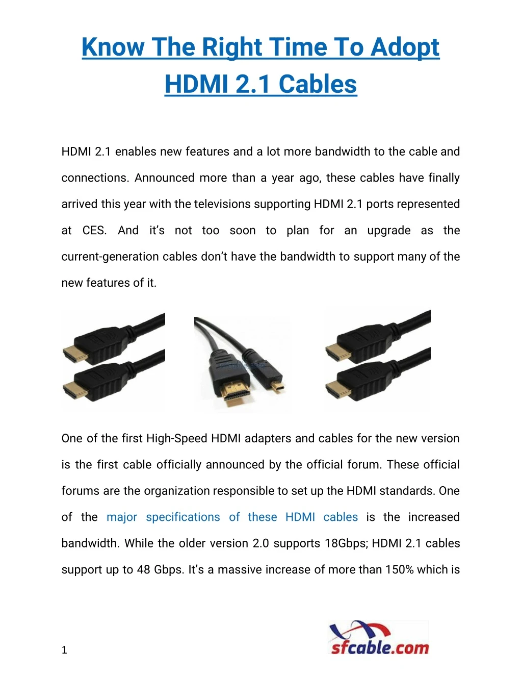 know the right time to adopt hdmi 2 1 cables