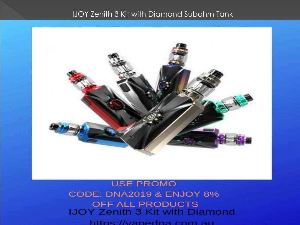 ijoy zenith 3 kit with diamond subohm tank