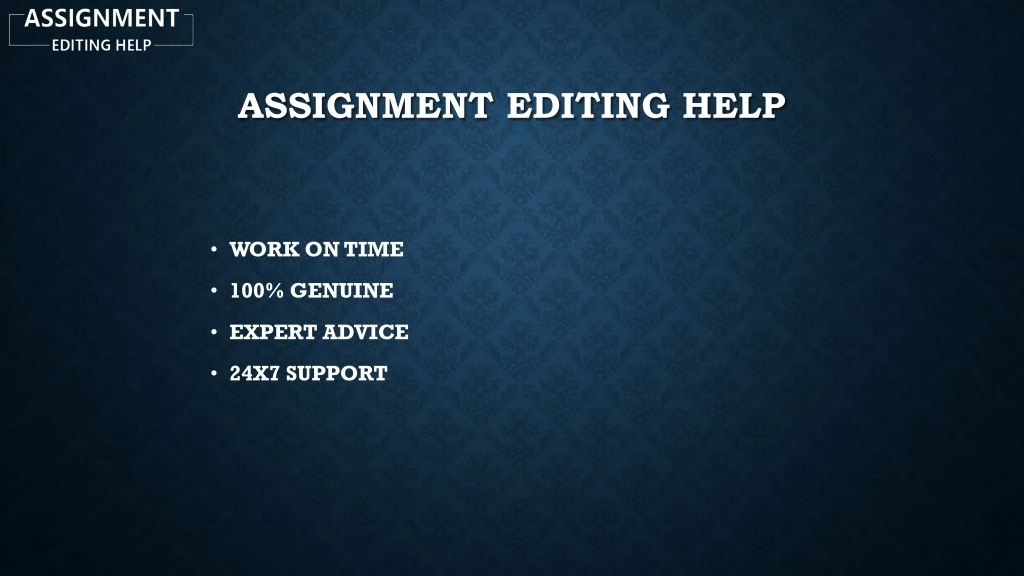 assignment editing help