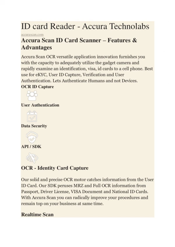 ID card Reader - Accura Technolabs