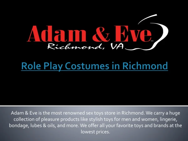 Role Play Costumes in Richmond
