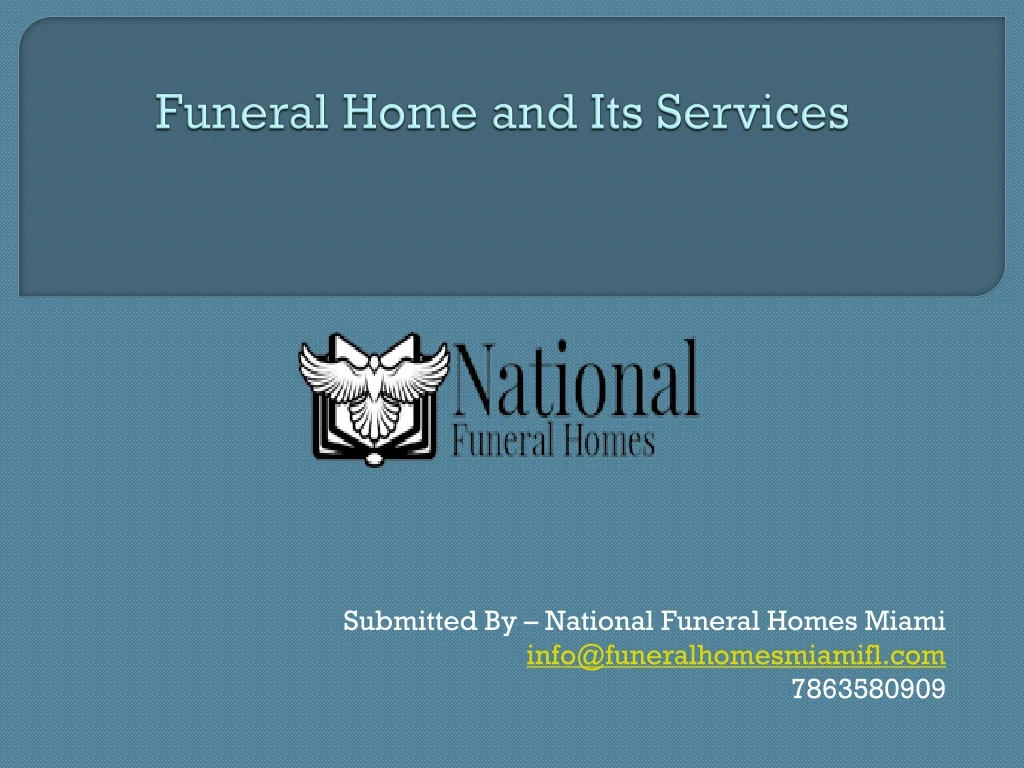 funeral home and its services