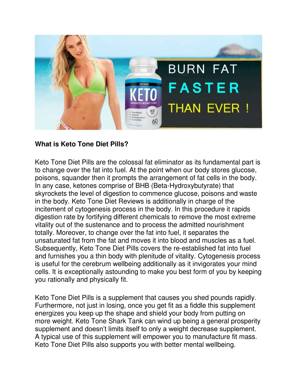 what is keto tone diet pills