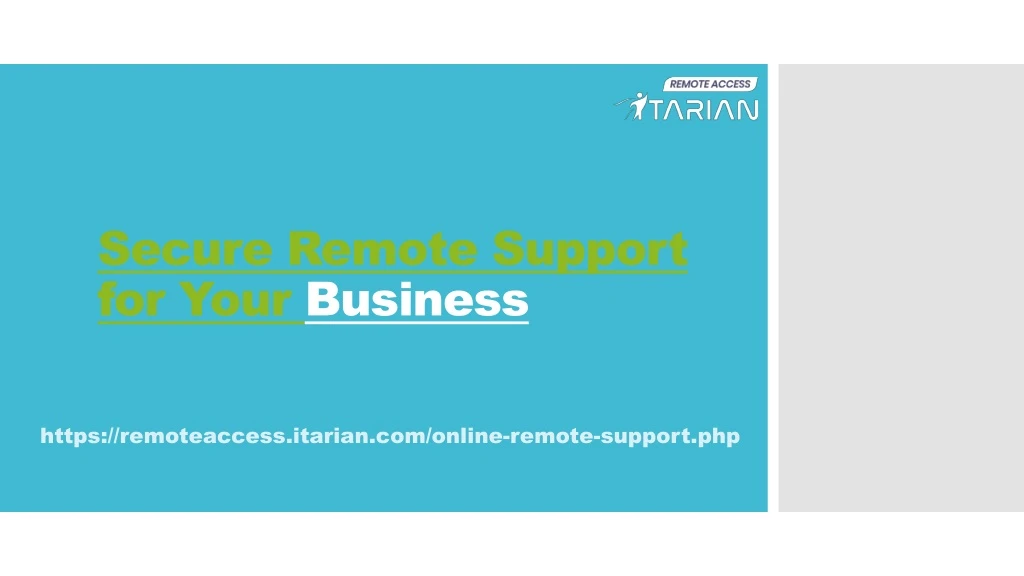 secure remote support for your business