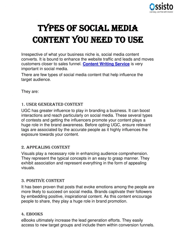 Types of Social Media Content you need to Use