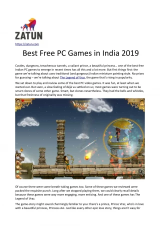 Best Free PC Games in India 2019 - slide 1