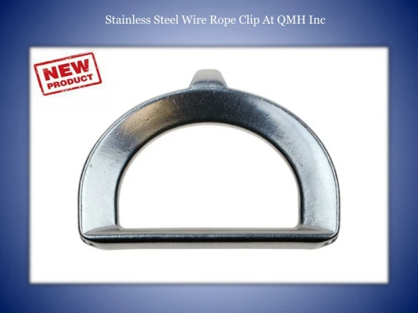 Stainless Steel Wire Rope Clip At QMH Inc